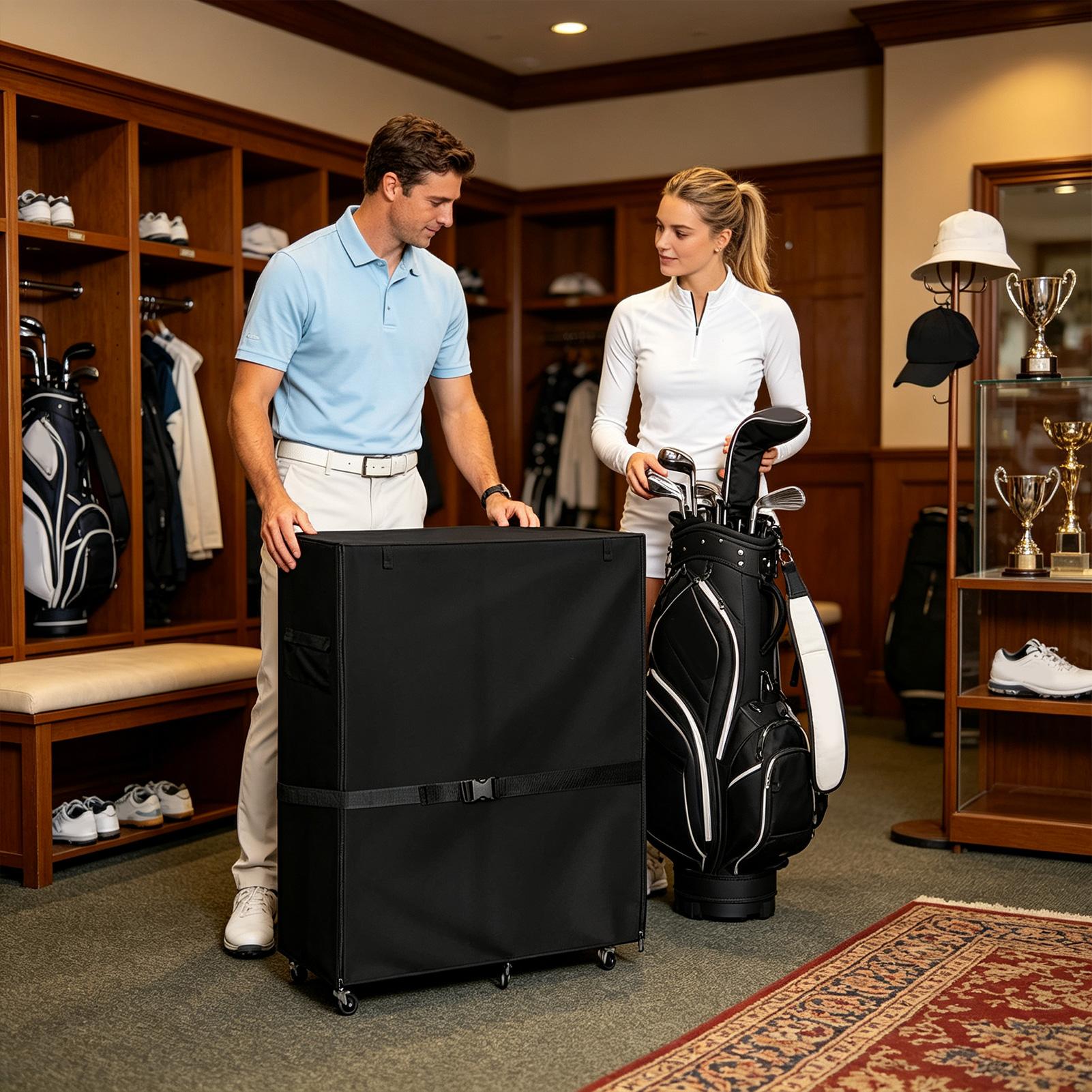 غطاء واقي من الغبار لحقيبة الج - مراجعة Golf Equipment Garage Storage وسعره